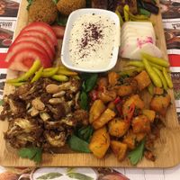 Mixed platter! at Falafel Tyros in Istanbul