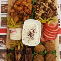 Mixed plate at Falafel Tyros in Istanbul