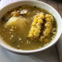 Ajiaco  at Loto Azul Vegetariano in Bogota