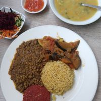 Meal of the day at Loto Azul Vegetariano in Bogota