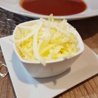 Tomato soup with vegan cheese at Pizza Boss & Boss Burger in Bratislava