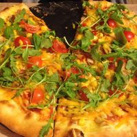 Vegan happiness pizza with extra jalapenos at Pizza Boss & Boss Burger in Bratislava