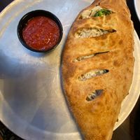 Vegan Calzone at Mellow Mushroom in Mesa