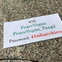 Wifi at Peace Vegan -  West Lake in Hanoi