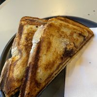 My toastie! Cheese, vegemite and avocado  at Union Kiosk in Melbourne
