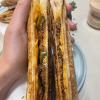 Pulled beef jaffle at Union Kiosk in Melbourne