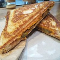 Beyond meat jaffle  at Union Kiosk in Melbourne