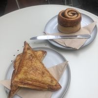 Cinnamon bun and pepperoni Mac and cheese   at Union Kiosk in Melbourne