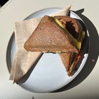 bean and cheese jaffle gf  at Union Kiosk in Melbourne