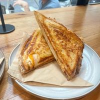 Tofu scramble, ham, cheese and hollandaise. at Union Kiosk in Melbourne