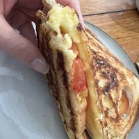 Cheese, tomato and Dijon jaffle   at Union Kiosk in Melbourne