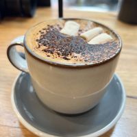 Almond milk mocha with vegan marshmallows   at Union Kiosk in Melbourne