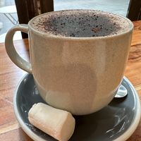 Hot chocolate and vegan marshmallow  at Union Kiosk in Melbourne