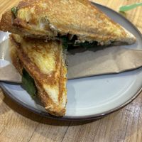 Chicken, spinach and Yay! feta jaffle  at Union Kiosk in Melbourne