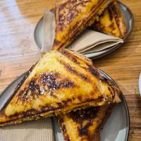 Kimchi vegan beef and buffalo vegan chicken jaffles at Union Kiosk in Melbourne