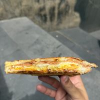 It was breakfast-y one with tofu scramble and bacon and cheesee  at Union Kiosk in Melbourne