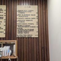 Menu at Union Kiosk in Melbourne