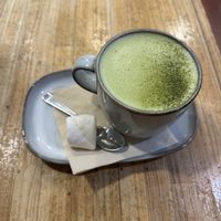 Delicious strong real matcha  at Union Kiosk in Melbourne