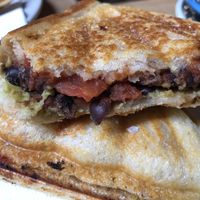 Mexi black bean Jaffle at Union Kiosk in Melbourne