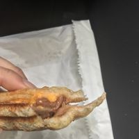 Looks like chicken! Chick’n and pineapple toastie ❤️ at Union Kiosk in Melbourne