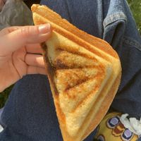 Golden jaffle! at Union Kiosk in Melbourne