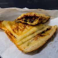 Black bean a guac jaffel at Union Kiosk in Melbourne