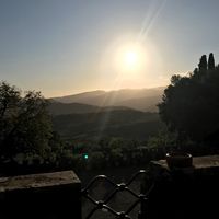 View from the castle at Ristorante Castello di Valenzano in Subbiano