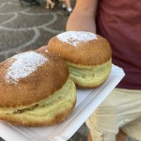 The boules with vanilla crème  at Profanter in Bressanone