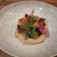 A few dishes from the November 2022 vegan menu at De Waaghals in Amsterdam