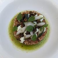 Aubergine tartar at De Waaghals in Amsterdam