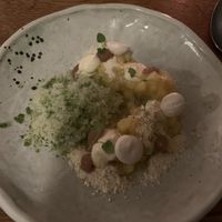 Dessert with crazy icecream  at De Waaghals in Amsterdam