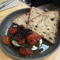 Poached egg dish at Terrarea in Matosinhos