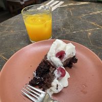 Black Forest cake and orange juice 😋   at Terrarea in Matosinhos