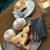 Krapfen and Cake at Sturbock Cafe in Wurzburg