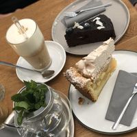 Cakes, Tea and Caramel Machiatto at Sturbock Cafe in Wurzburg
