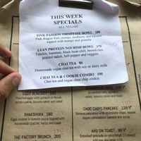 Menu 4 at The Factory Cafe in Koh Tao