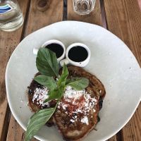 Vegan pancakes  at The Factory Cafe in Koh Tao