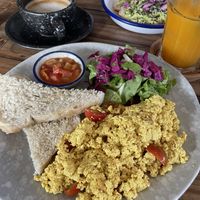 Scrambled tofu eggs #Veganuary at The Factory Cafe in Koh Tao