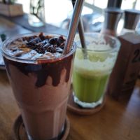 Vegan brownie smoothie! at The Factory Cafe in Koh Tao