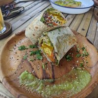 Pumpkin pesto wrap at The Factory Cafe in Koh Tao