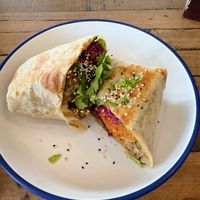 philly cheesesteak wrap  at The Factory Cafe in Koh Tao