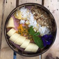 Smoothie bowls to die for  at The Factory Cafe in Koh Tao