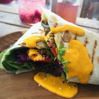 Philly Steak Mushroom Wrap at The Factory Cafe in Koh Tao