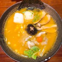 Pumpkin ramen at Sān Běn ShǒuGōng LāMiàn 三本手工拉麵 in Taipei