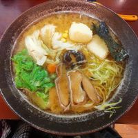Japanese miso Ramen (Vegan) at Sān Běn ShǒuGōng LāMiàn 三本手工拉麵 in Taipei