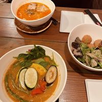 Vegan ramen, non-vegan ramen + vegan croquettes!   at Junpuu in Honolulu