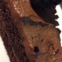 blackberry chocolate cake  at VegeMalpa in Warsaw