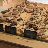 Vegan cookies - pistachio, Nutella, and Lotus at Demasie in Barcelona