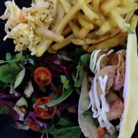 Vegan kebab at Rock Garden in Torquay