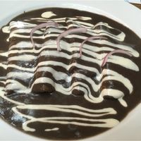 Enfrijoladas yummmm at Plan V Cafe in Mexico City